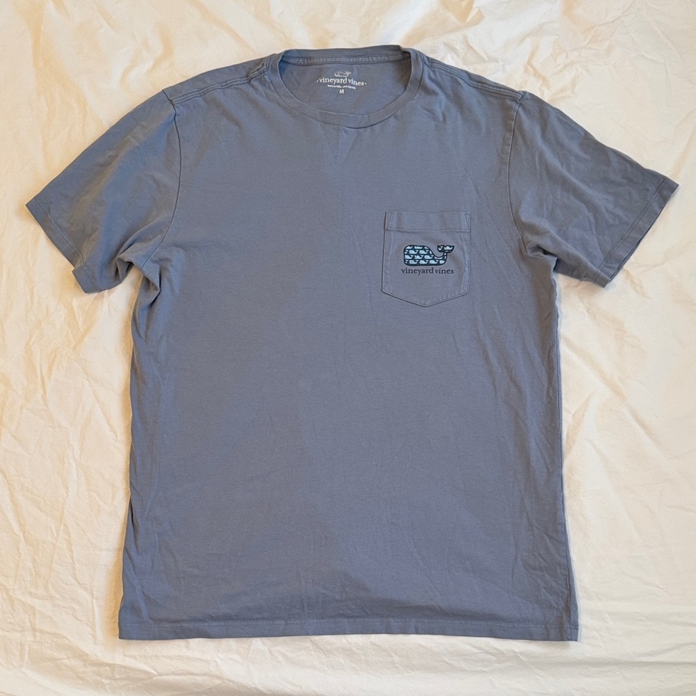 Vineyard Vines Men's Blue Cotton Pocket T-Shirt